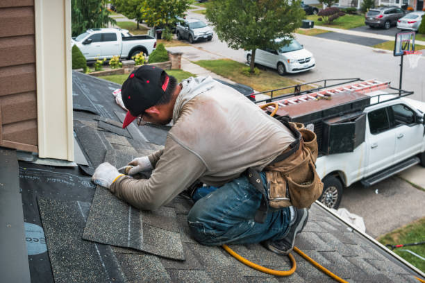 Professional Roofing technician working in Blanchard, IA